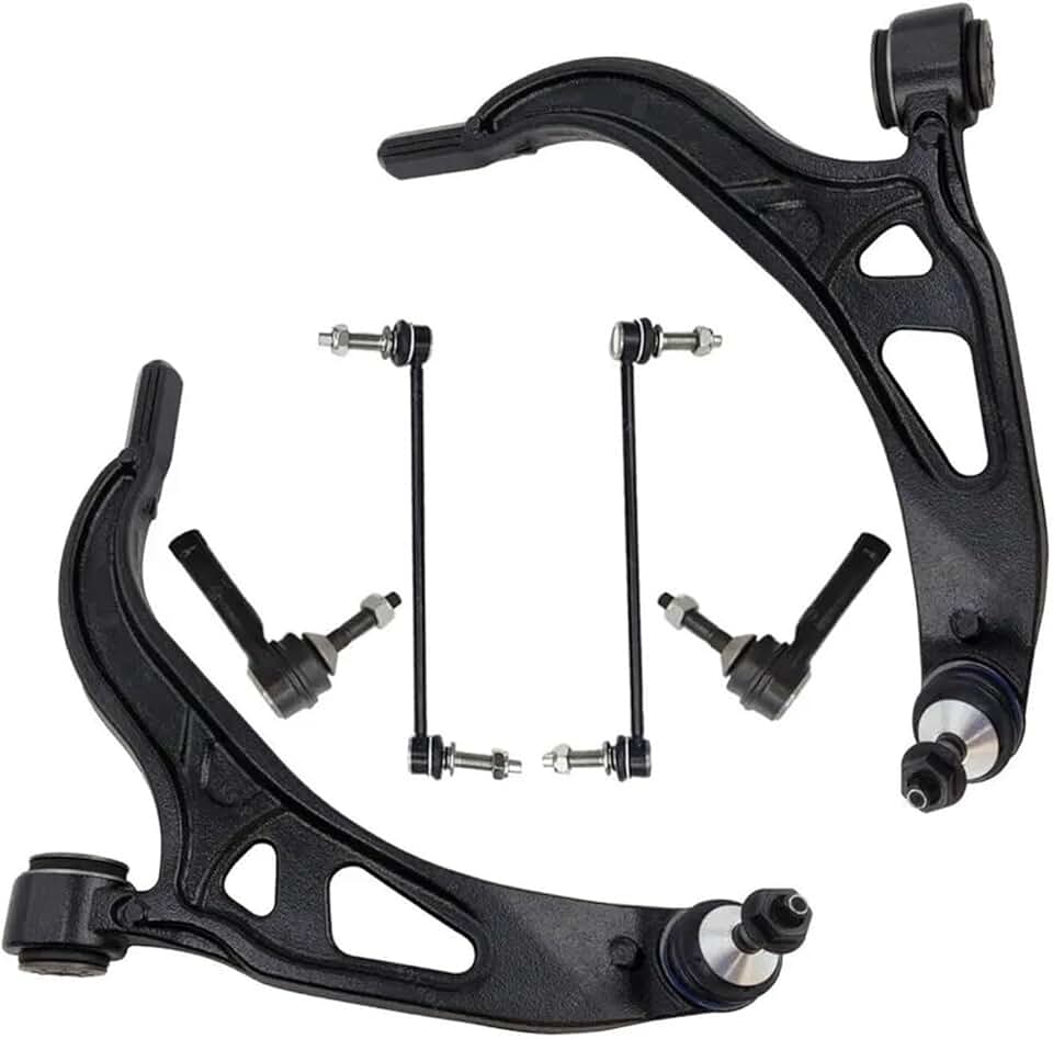 6pcs Steering Suspension Kits Front Control Arm Ball Joint Sway Bar Links Outer Tie Rods Compatible with Explorer 2011-2017