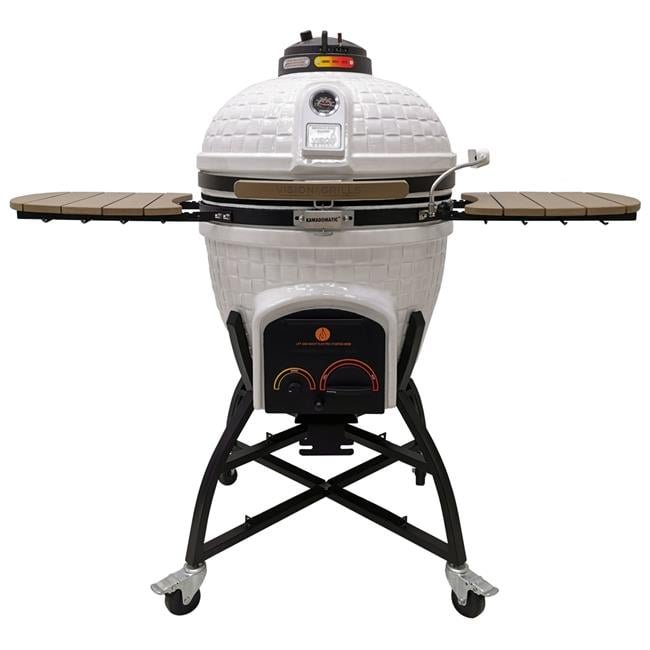 Icon   Deluxe Kamado Grill, White