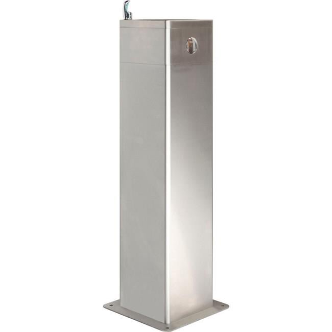 Outdoor Pedestal Drinking Fountain, Stainless Steel