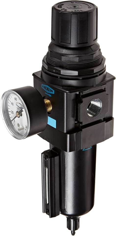 Dixon B28-04MGMB Manual Drain Wilkerson Standard Filter/Regulator with Metal Bowl and Sight Glass, 1/2