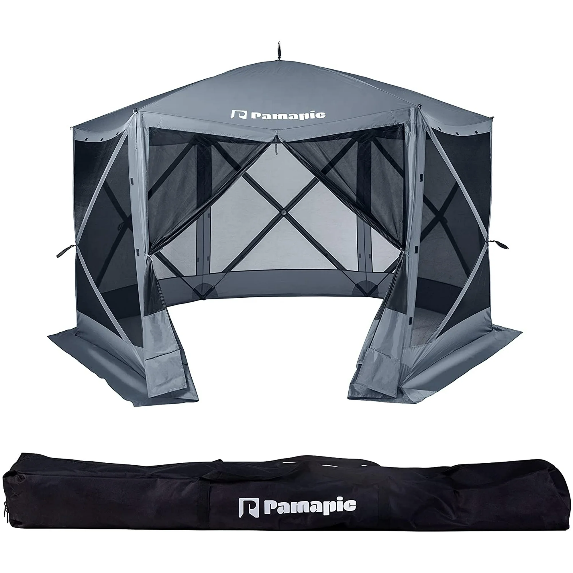 Pamapic  Gray 12’ x 12’ Portable Pop-up Gazebo