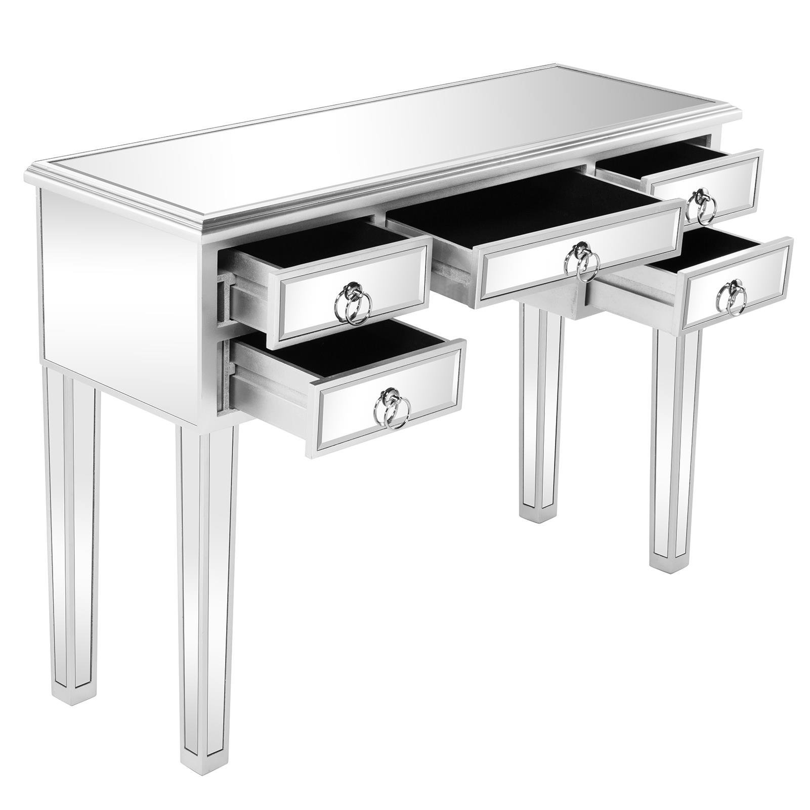IVV Mirrored Vanity Table with 5 Drawers, 41.73