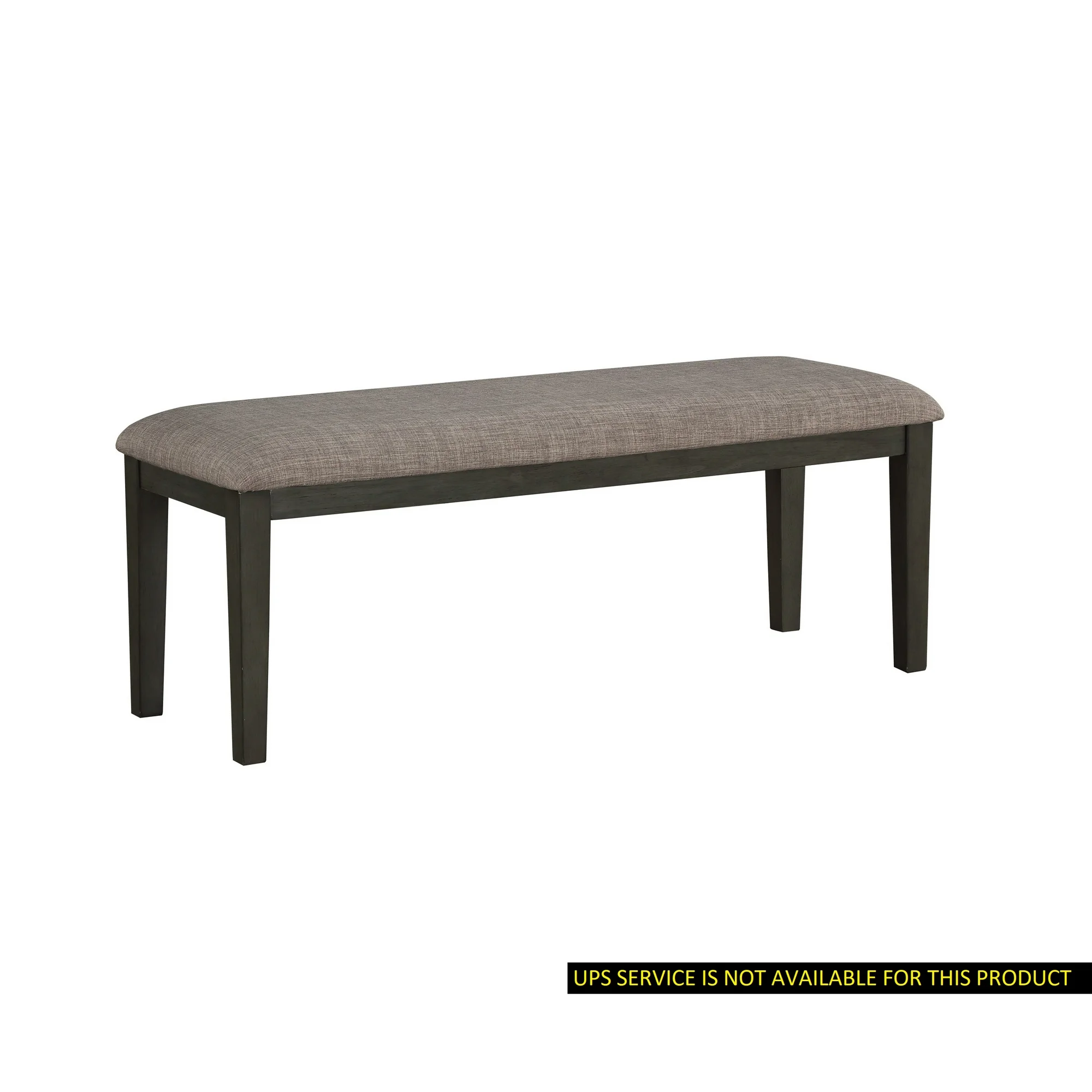 ikayaa Transitional Look Gray Finish Wood Framed 1pc Bench Fabric Upholstered Seat Casual Dining Furniture