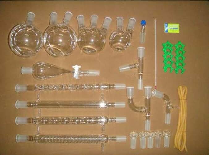 GOWE NEW Organic chemistry lab glassware kit 24/40,lab glassware kit 24/40