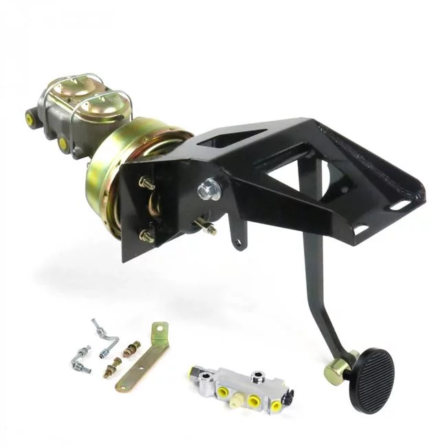 Helix Suspension Brakes & Steering  53-56 Ford Truck Firewall 9 in. Single Brake Pedal Kit Disc & Disc 3 in. Black Pad