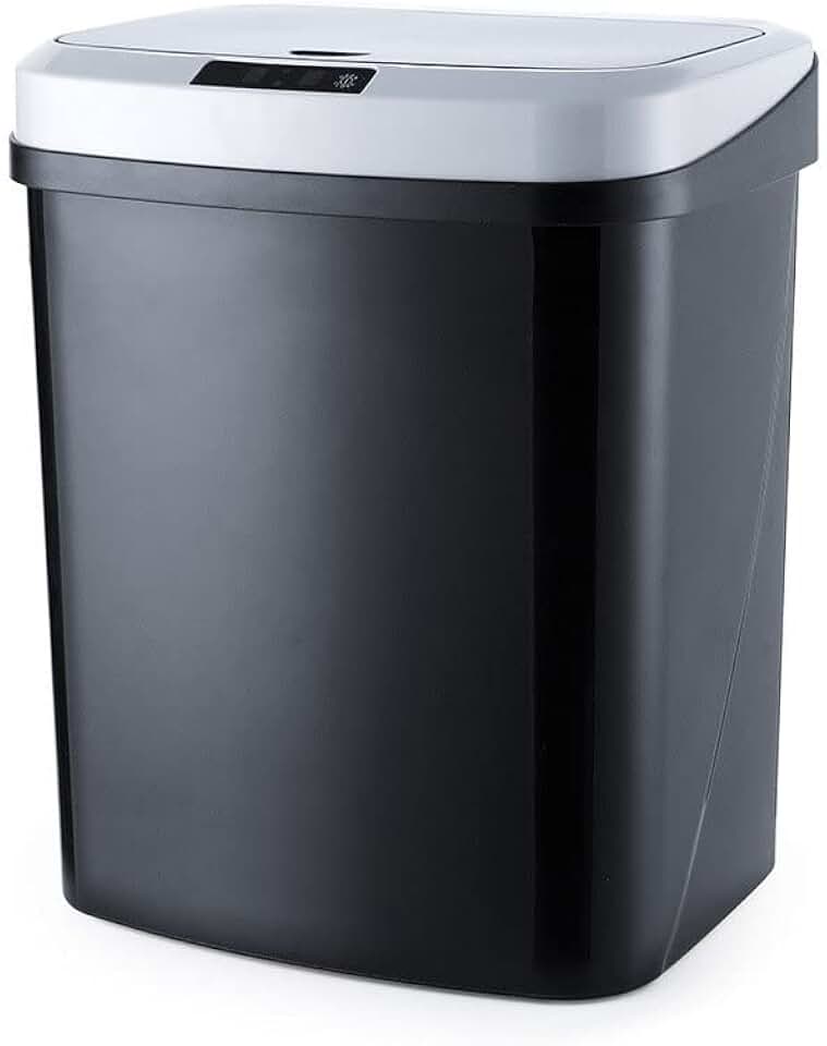 Home Smart Induction Trash Can 16L Automatic Electric Sensor Waste Bins Kick Barrel Garbage Bins Trash(D)