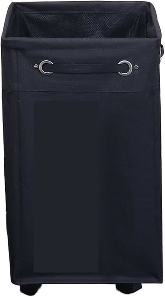 Laundry hampers Foldable Laundry Basket With Wheels Waterproof Basket Cover Mesh Clothes Storage Storage Bag For Home (Color : Beige)