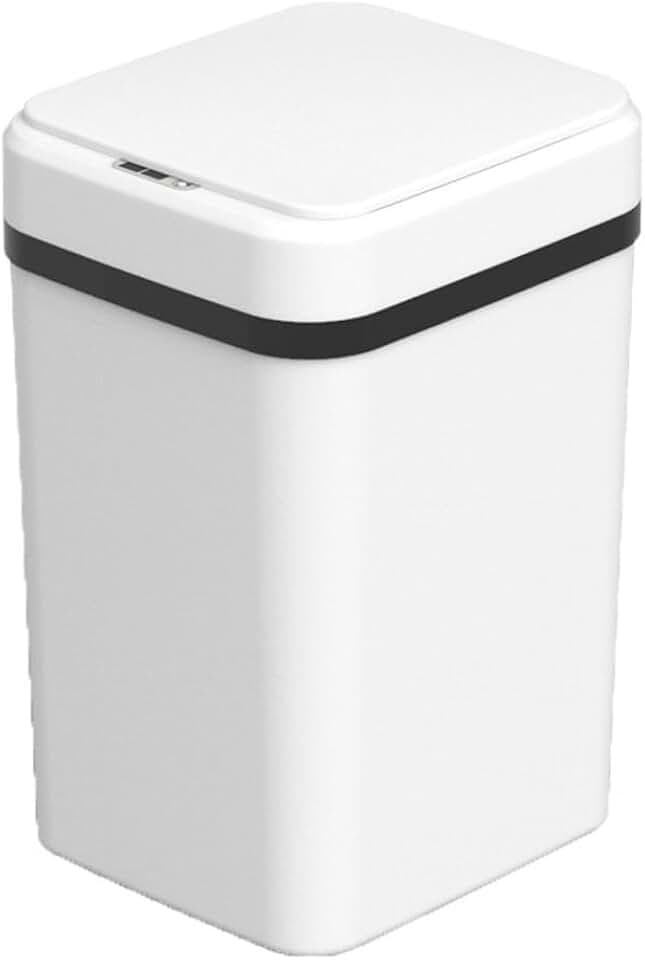 Bathroom Trash Cans Lids Touchless Garbage Can Motion Sensor Waste Bin Wastebasket for Kitchen