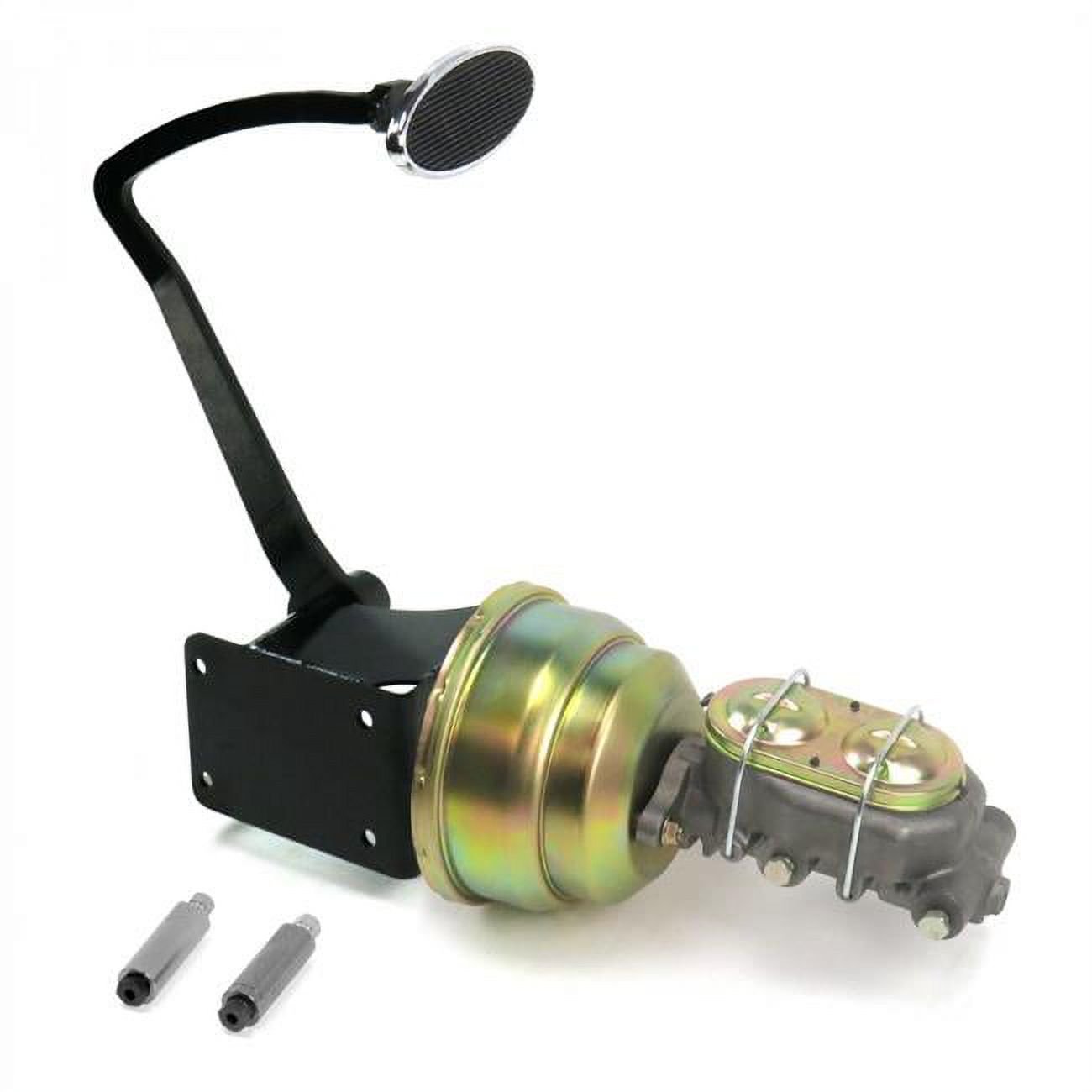 Helix Suspension Brakes & Steering  37-39 Chevy 7 in. Dual Brake Pedal Kit Disc & Disc Large Oval Chrome Pad