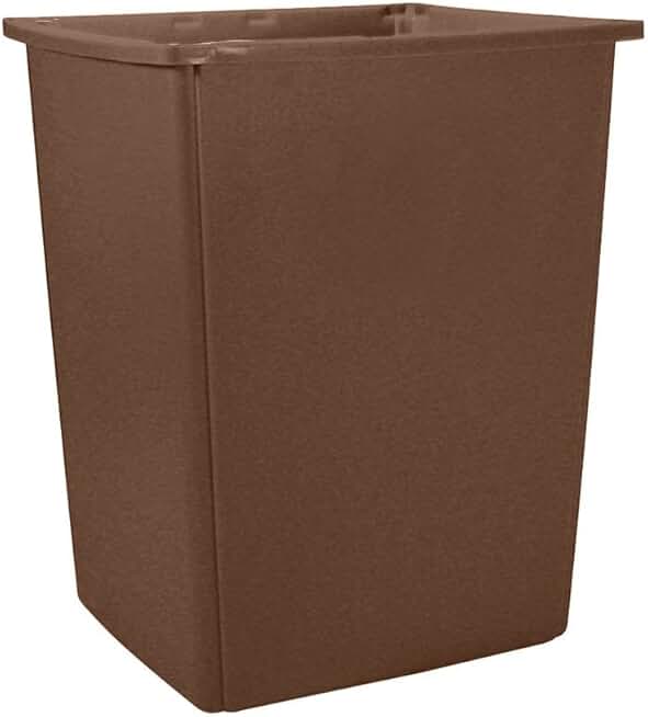 Rubbermaid Commercial Products Glutton Trash Can, Large 56-Gallon, Brown, Compatible with Rubbermaid Weather Resistant Garbage Can for Outdoor Spaces, Malls/Schools/Offices/Stadiums/Restaurants