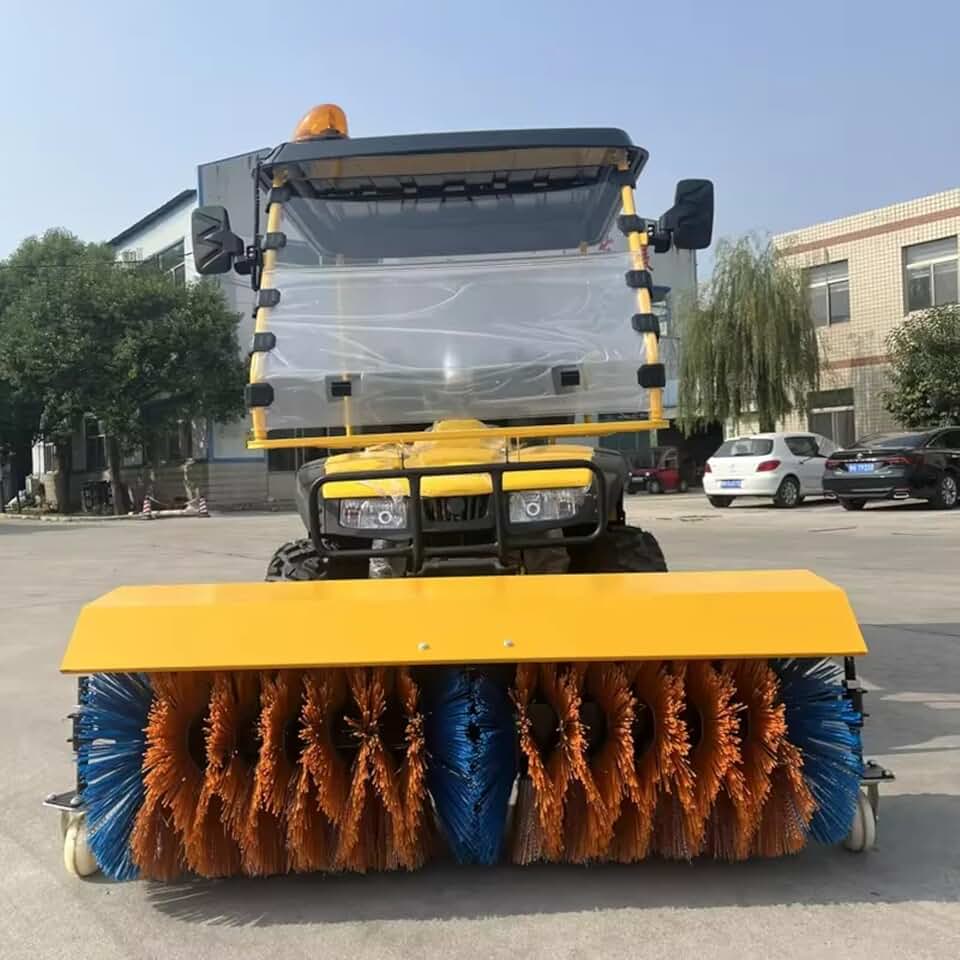 Gasoline Snowplow Machine Four-Wheeled Driving Snow Remover Fully Enclosed Snow Plow Truck Equipment