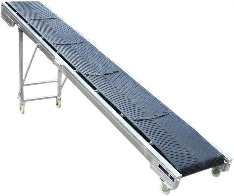 Belt Conveyor/Belt Conveyor Industrial Mobile, Removable and Foldable, Height Adjustable, can be Used for Loading and unloading (10 Meters Long)