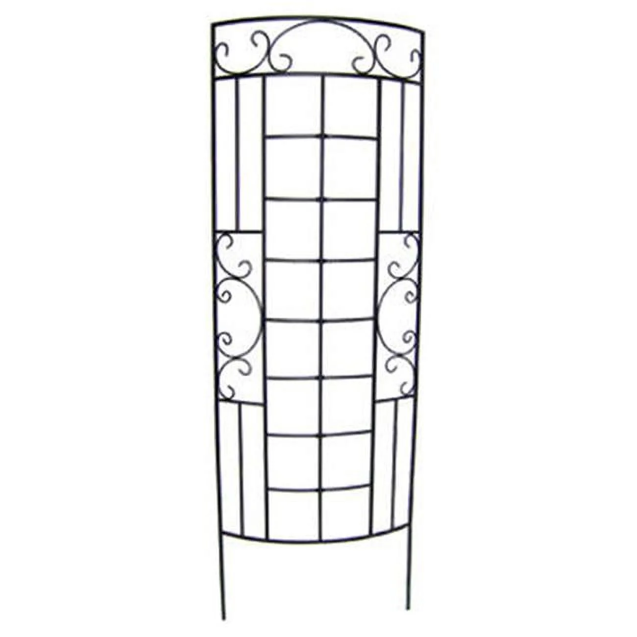 Panacea Romantic Curved Garden Trellis, Black, 72