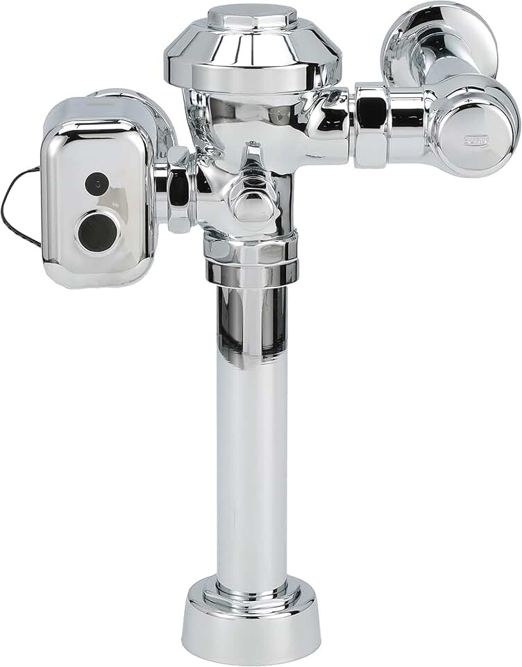 Zurn AquaFlush® Plus PL ZEMS Exposed Hardwired Sensor Diaphragm Flush Valve with 1.6 gpf, 11-1/2 Inch Rough-in, 1-1/2 Inch Top Spud, and Manual Override Button in Chrome