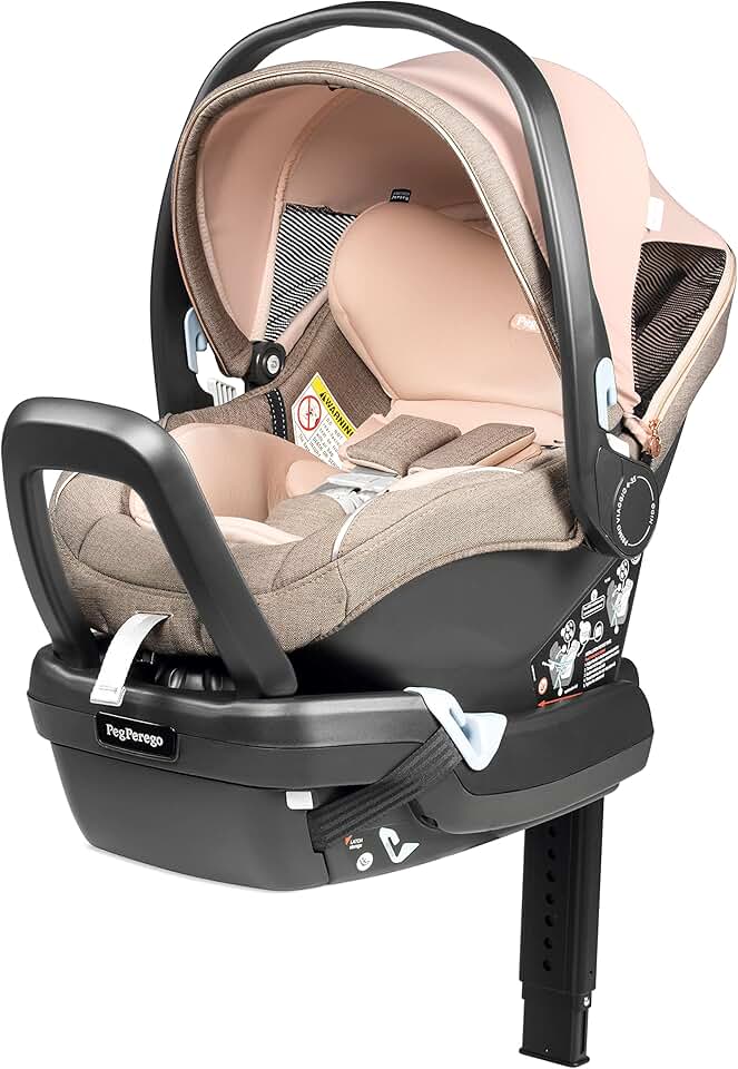 Peg Perego Primo Viaggio 4-35 Nido K - Rear Facing Infant Car Seat - Includes Base with Load Leg & Anti-Rebound Bar - for Babies 4 to 35 lbs - Made in Italy - Mon Amour