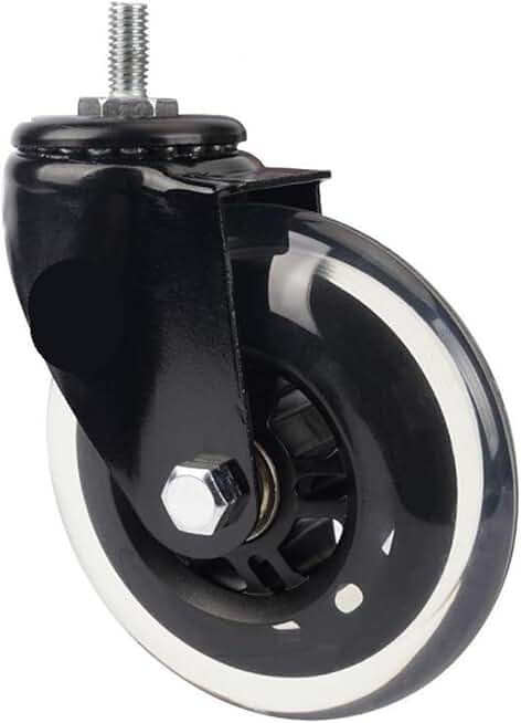 Caster Electrophoretic 4-inch Screw Roller Skateboard Car Twist Wheel Mute Polyurethane Universal 5Pcs