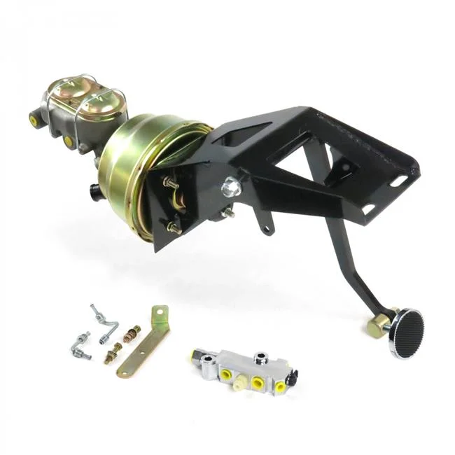 Helix Suspension Brakes & Steering  53-56 Ford Truck Firewall 7 in. Dual Brake Pedal Kit Disc & Disc 3 in. Chrome Pad