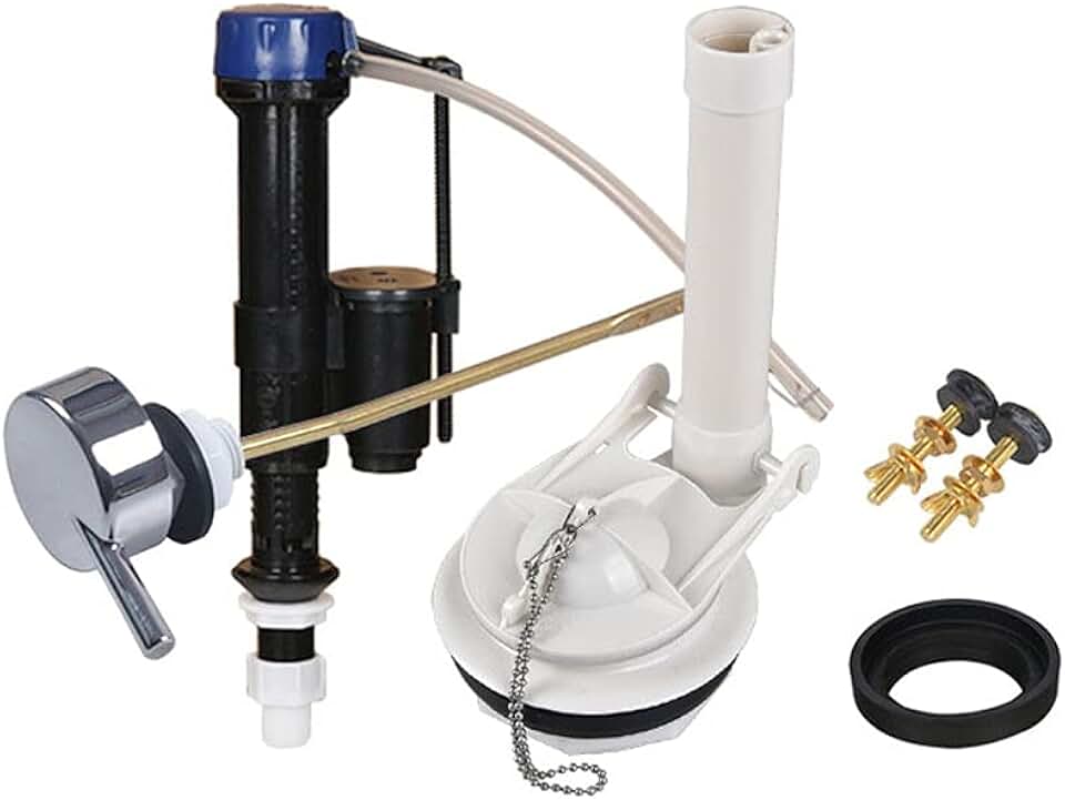 FANCUF Toilet Flush Valve Double-Row Drain Toilet Valve Wc Accessories Tank Button Bathroom Universal Suitable for Split Toilet, lingsad-0236