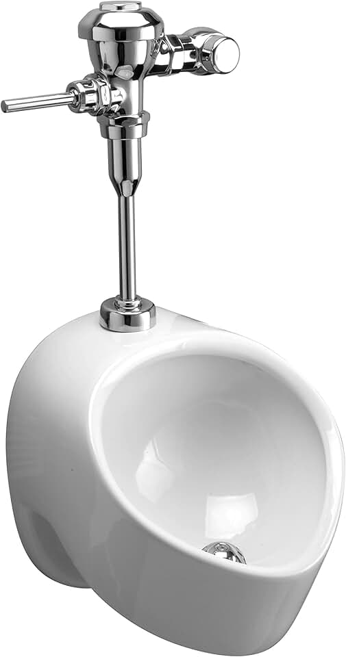 Zurn Z5708.207.00 1-Pint Per Flush High Efficiency Urinal System Top Spud Small Footprint Urinal with Manual DiapragmFlush Valve