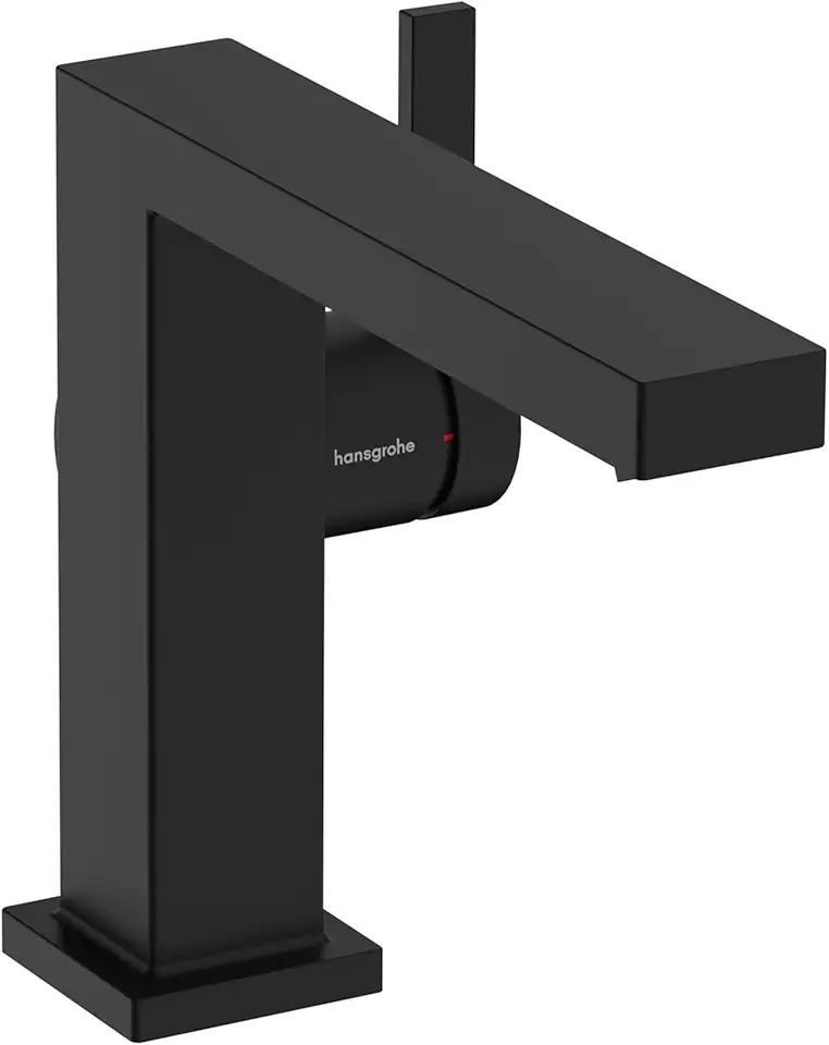 hansgrohe Tecturis E Modern 1-Handle 1-Hole 6-inch Tall Bathroom Sink Faucet in Matte Black, 73021671