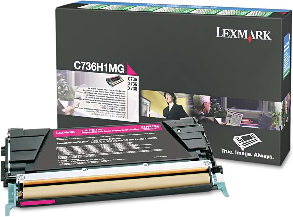 Lexmark C736H1MG High-Yield Toner Cartridge, Magenta - in Retail Packaging