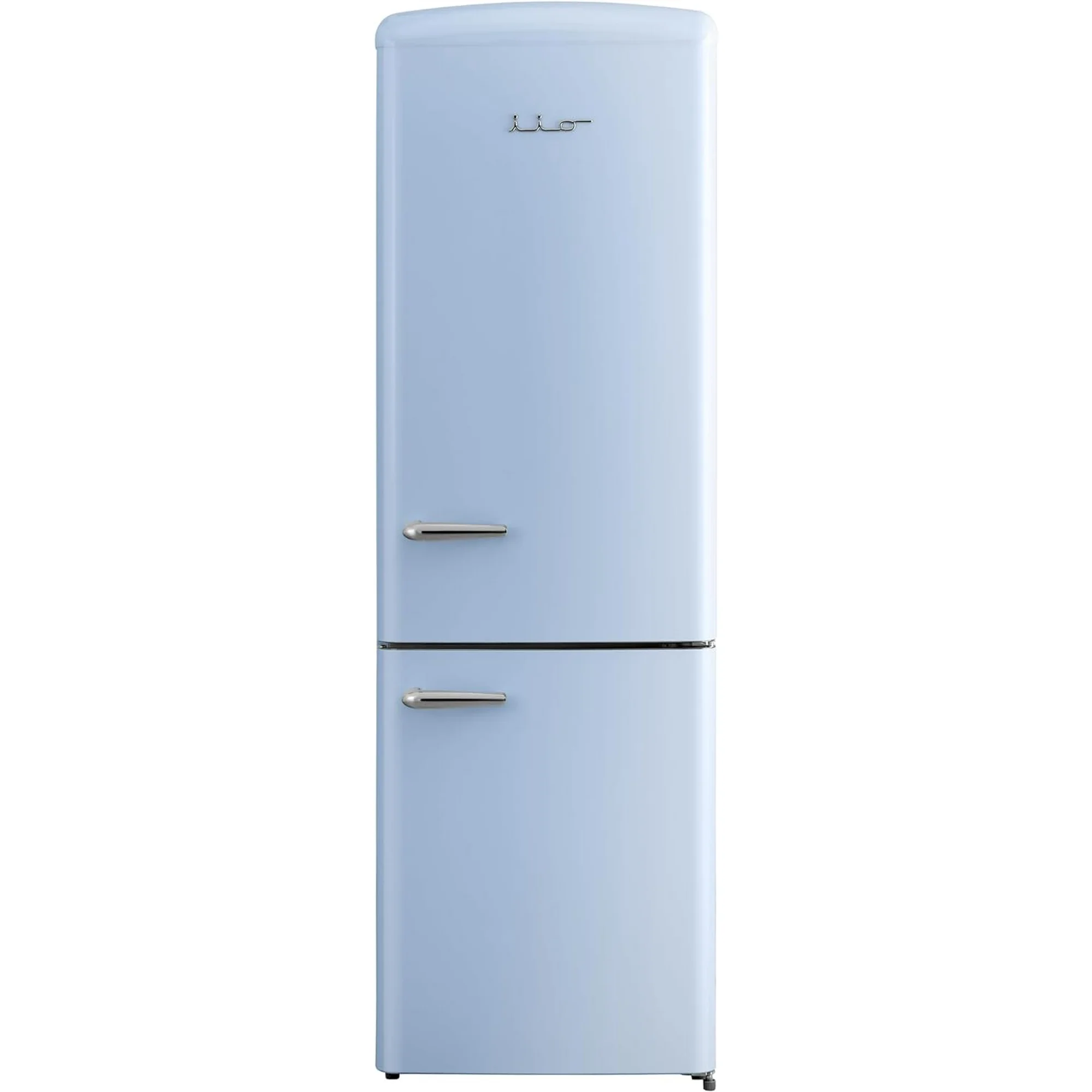 iio IRR2 12 cu. ft. Retro Refrigerator Full Size Fridge for Bedroom Bottom Freezer Chrome Handle, Frost Free, LED Multiflow 360 Dorm RV Office Beverage Quiet Compressor, Deep crisper drawer Blue