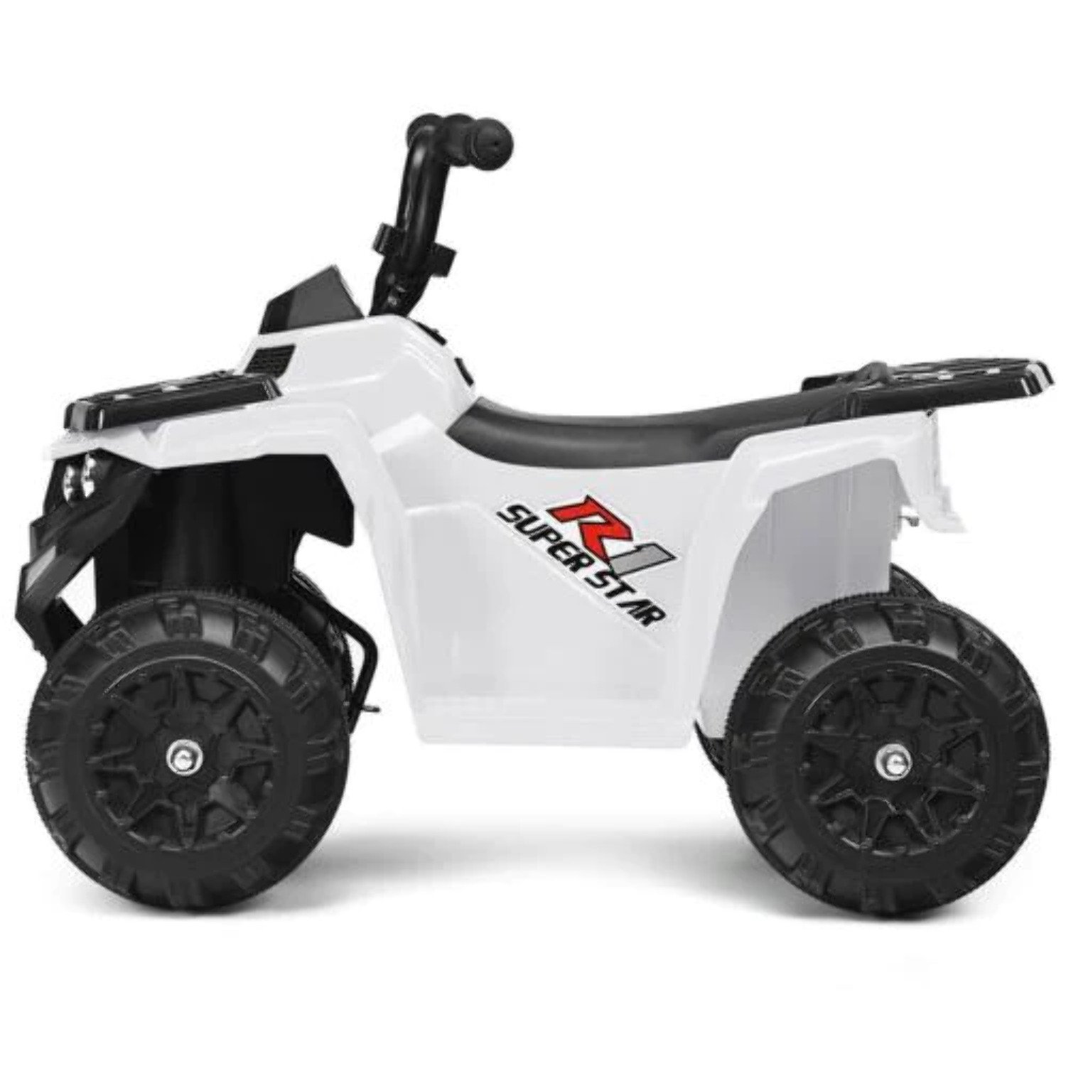 Premium 6V White Electric Ride on ATV for Kids - Powered by Battery