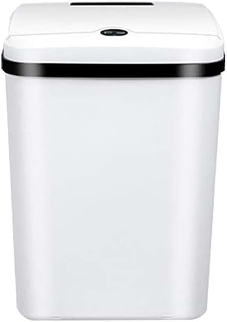 15L Smart Trash Can Household Charging Light Energy Trash Can Automatic Induction Dustbin with Lid Kitchen Bathroom Dustbin(OneColor)