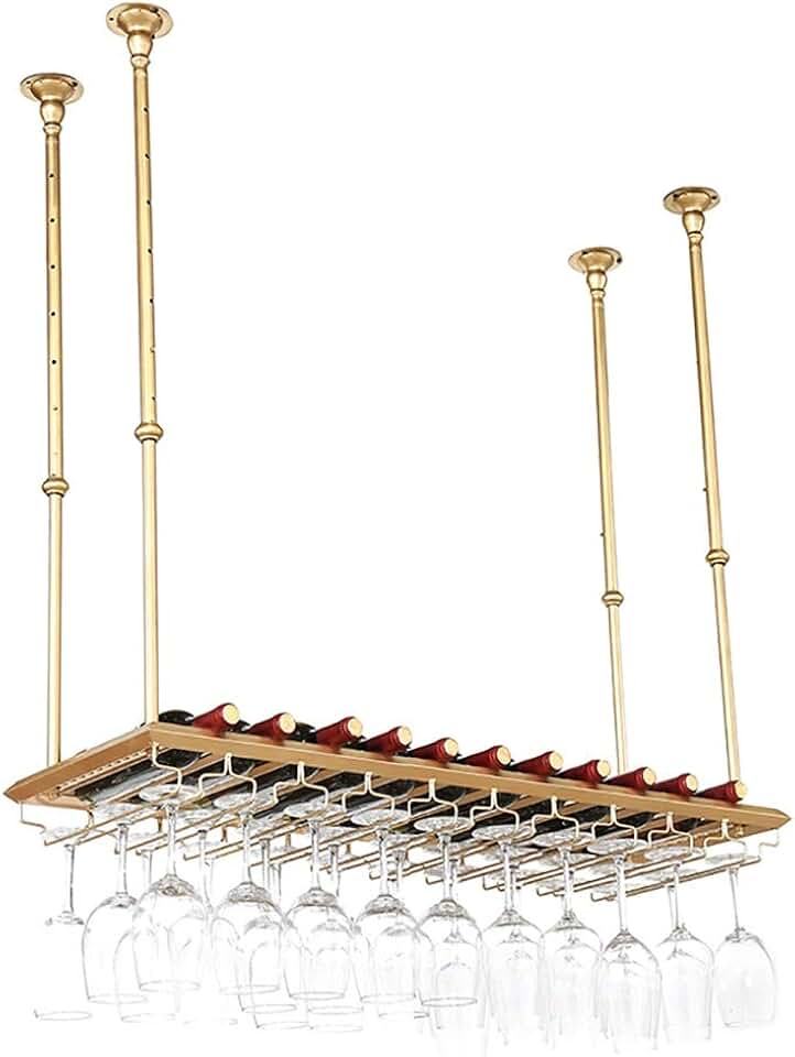 Wine Racks Metal Wine Rack Upside Down Glass Holder Insert Glass Frame Hanging Wine Rack Wine Rack Creative Tall Cup Holder Glassware Rack (Size : L60*W35cm)