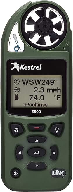 Kestrel 5500 Weather Meter with Link and Vane Mount, Olive Drab