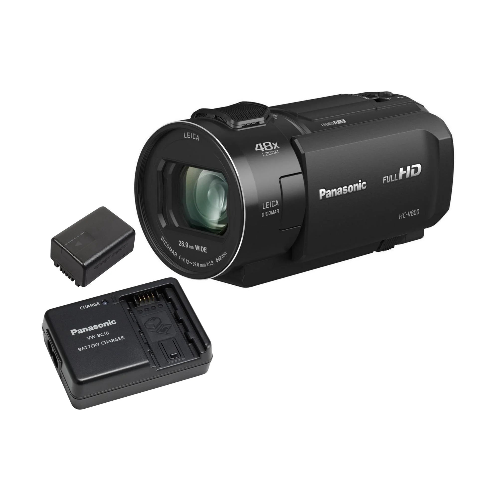 Panasonic HC-V800 HD Camcorder with Panasonic Battery Charger