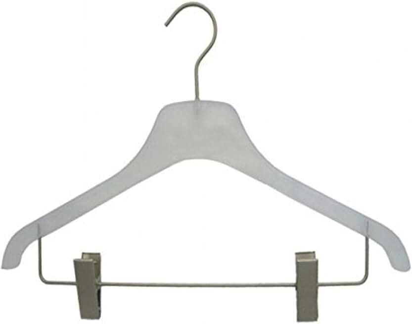 NAHANCO W006RC Flat Frosted Display Suit Hanger with Drop bar (Pack of 100)