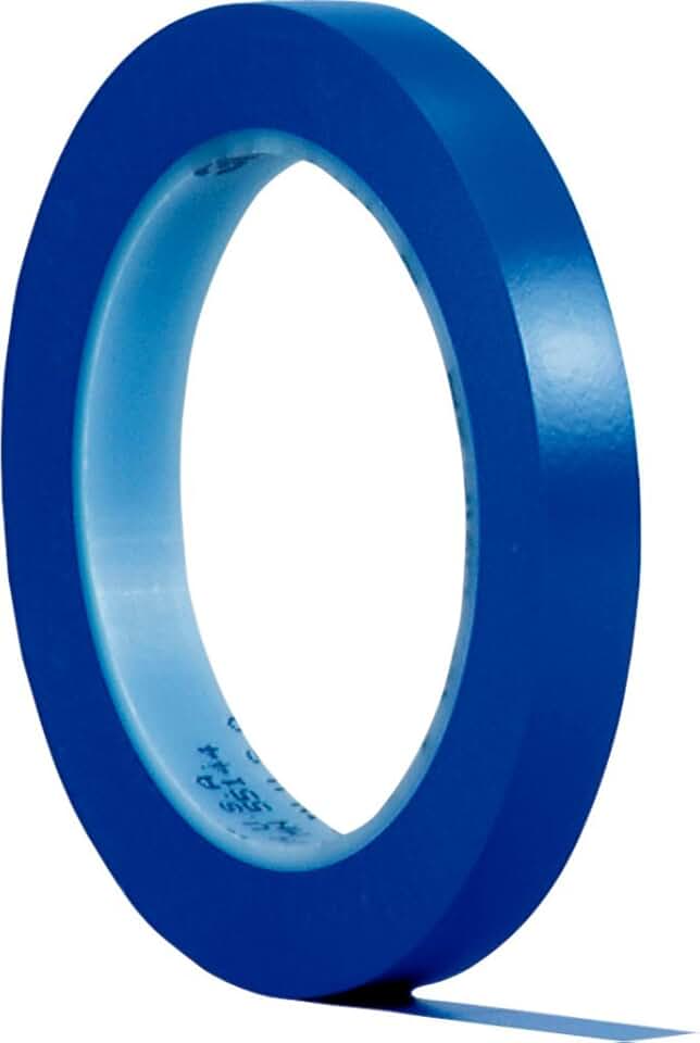 3M T961471BL Blue Vinyl Tape, 1/4