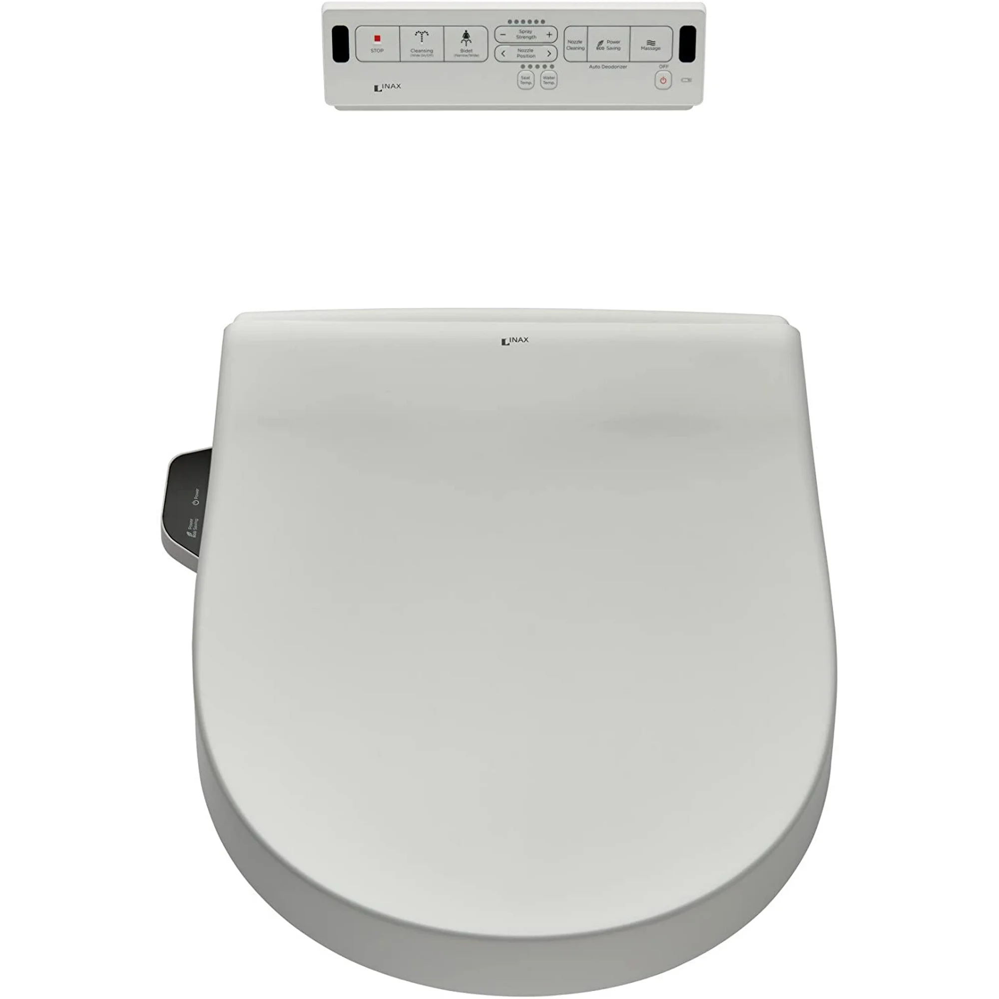 INAX Heated Shower Toilet Bidet Seat with  Control + Dual Nozzle, White