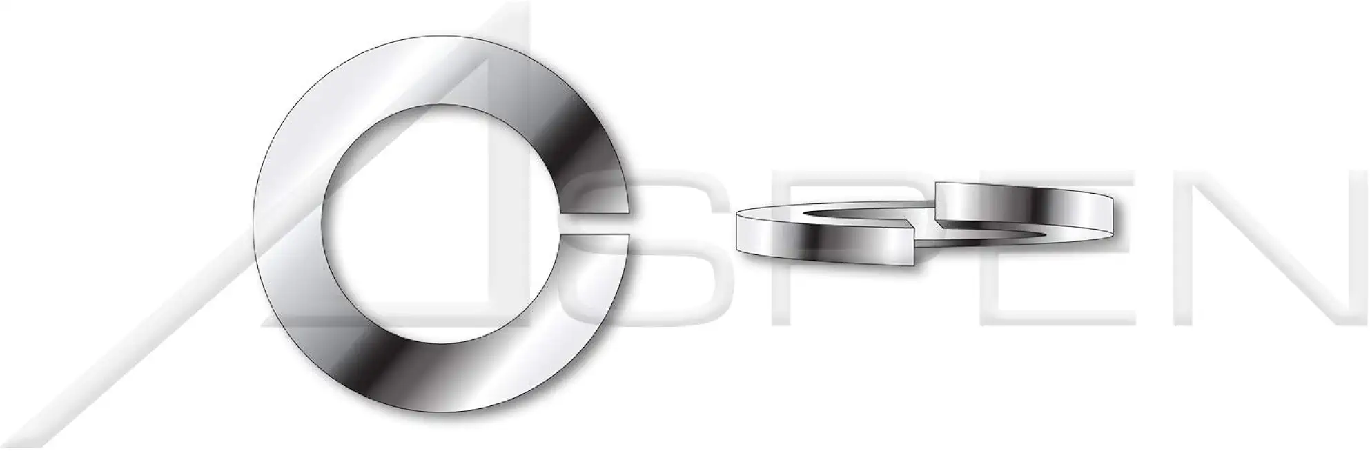 (1000 pcs) M6, DIN 127 Type B, Metric, Helical Spring Lock Washers, AISI 316Ti Stainless Steel