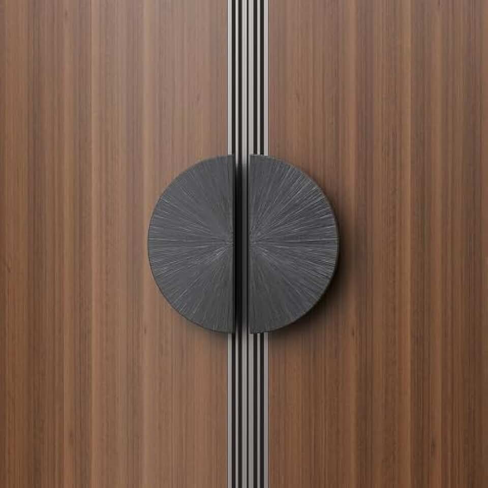 Black Half Moon Door Handles 15.8