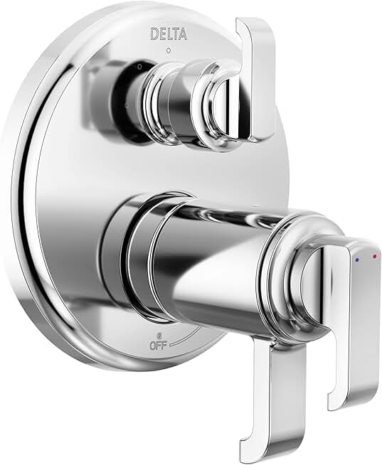 Delta Faucet Tetra 17T Series Chrome 3-Setting Integrated Diverter Valve Trim Kit, Chrome Diverter Valve Trim Kit, Shower Trim Kit, Lumicoat Chrome T27T889-PR (Valve Not Included)