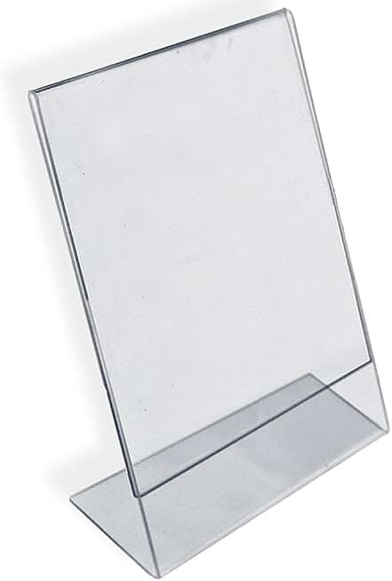 Azar 112708 11-Inch W by 17-Inch H L-Shaped Sign Holder, 10-Piece Set
