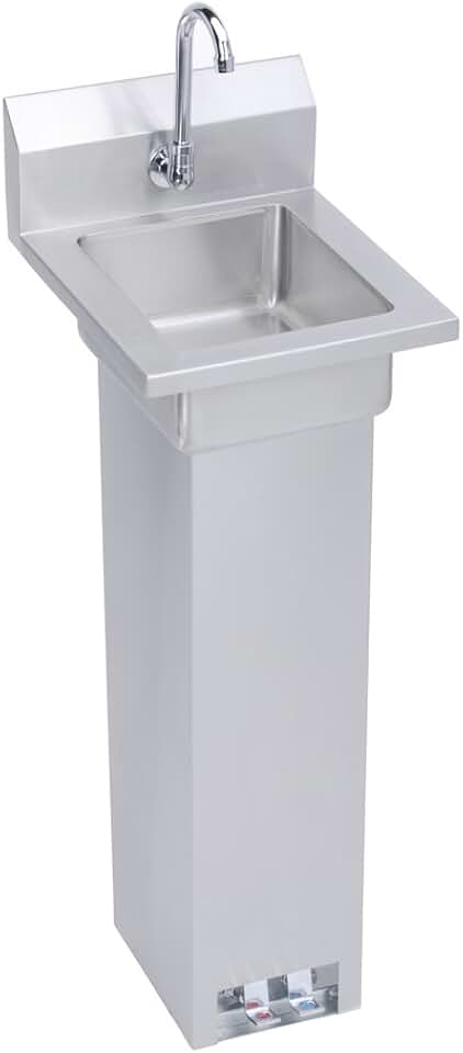 Elkay Foodservice Economy Hand Sink, with Pedestal Base, #4 Finish, 
