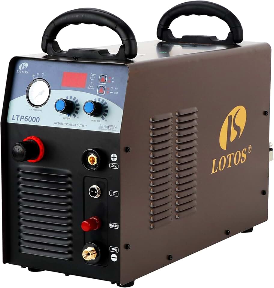 LOTOS LTP6000 60Amp Non-Touch Pilot Arc Plasma Cutter, Brown, 3/4