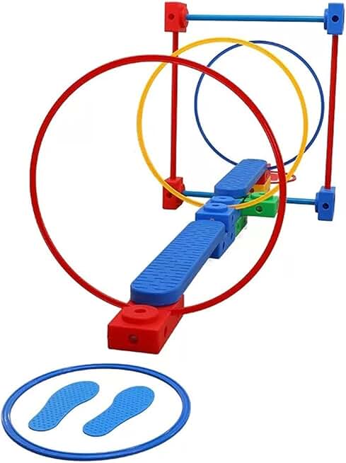 Children's Obstacle Course, Children's Outdoor Games, Stepping Stones Balance Beam, Suitable for Indoor Co-ordination Playground Birthday Party Carnival Games