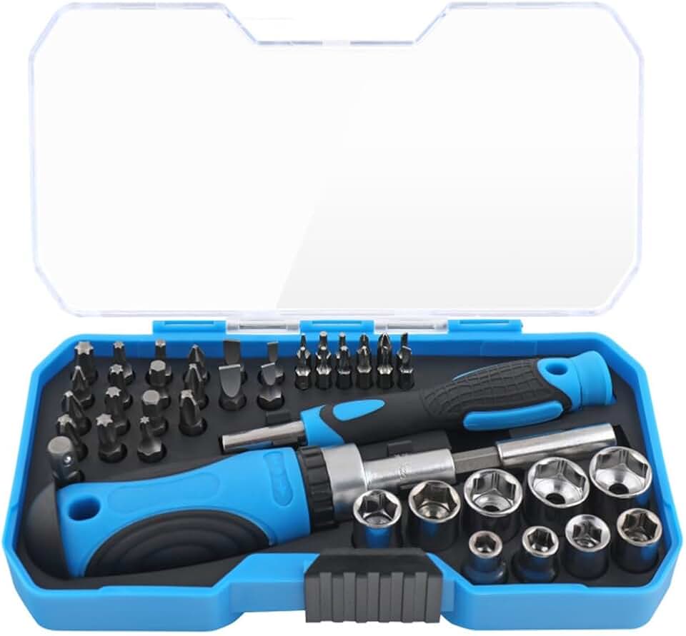 34-piece Screwdriver Bit Set Mini Ratchet Wrench Household Cross Hexagonal Screwdriver Set