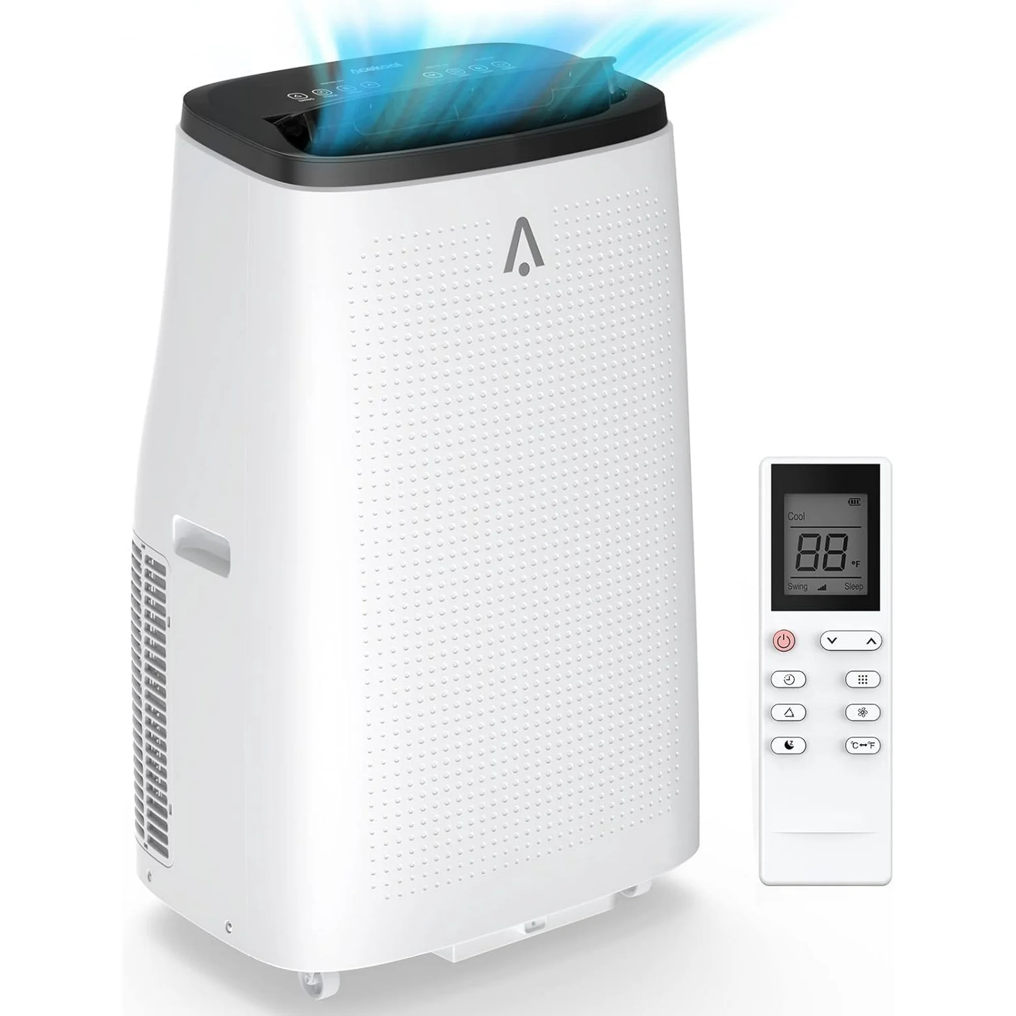 14000Btu Portable Air Conditioner, Cools up to 700 Sq. Ft., LED Display Full-Function, Built-in Dehumidifier, Fan, 3 in 1 Compact Indoor Quiet AC with Remote Control for Home, Office, Dorm, RV