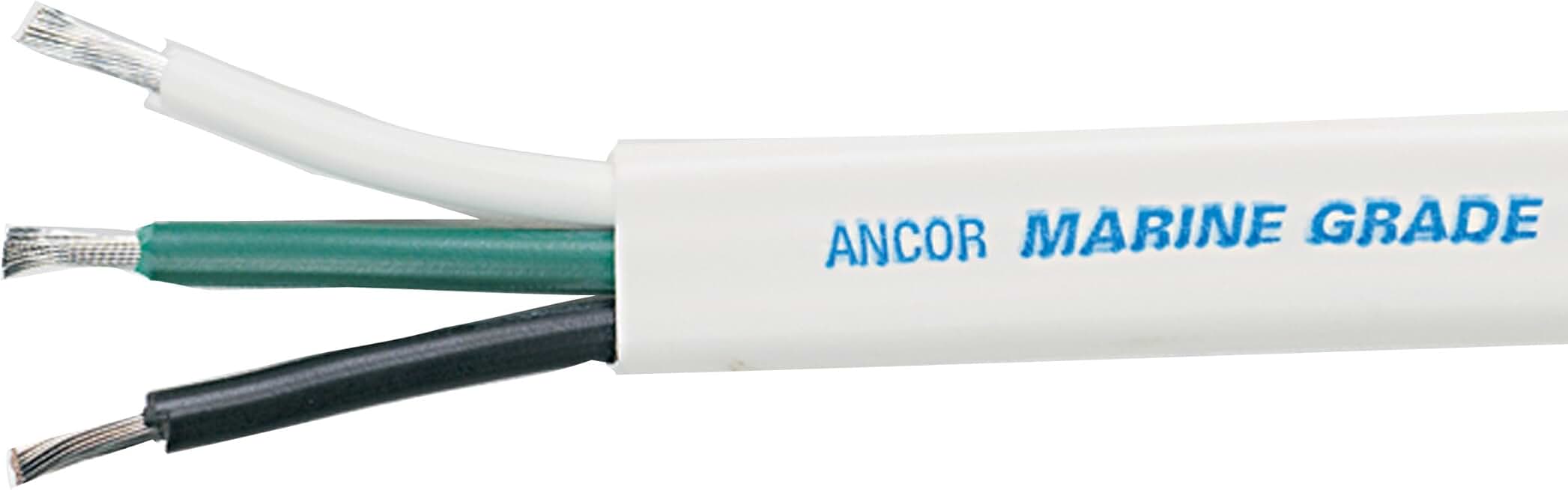 Ancor Marine Grade Products 131130 Triplex Cable, 10/3 AWG (3 x 5mm2), Flat - 300ft