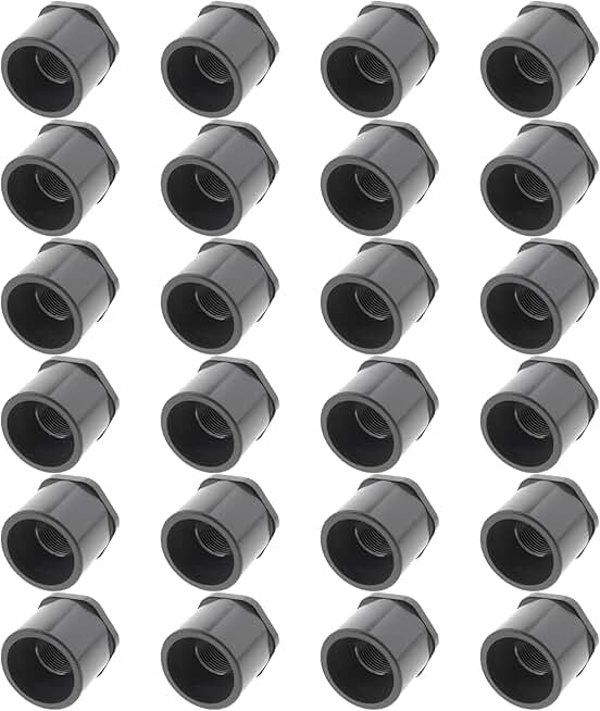 838 Series - Schedule 80 PVC Fittings (Black) - Reducing Bushing Flush Connector - 4 x 3