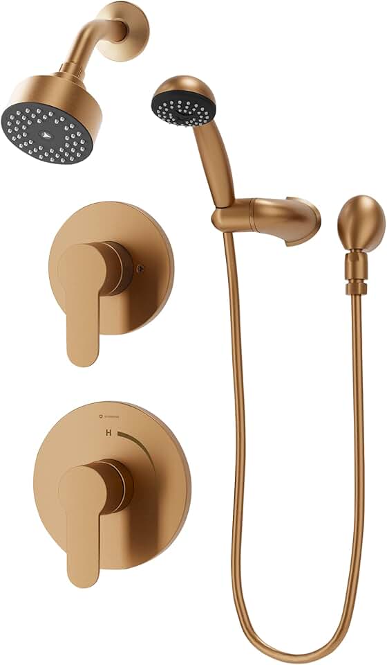 Symmons Identity Shower, Hand Shower, and Diverter Trim Kit - 2.0 GPM in Brushed Bronze (Valve Not Included)