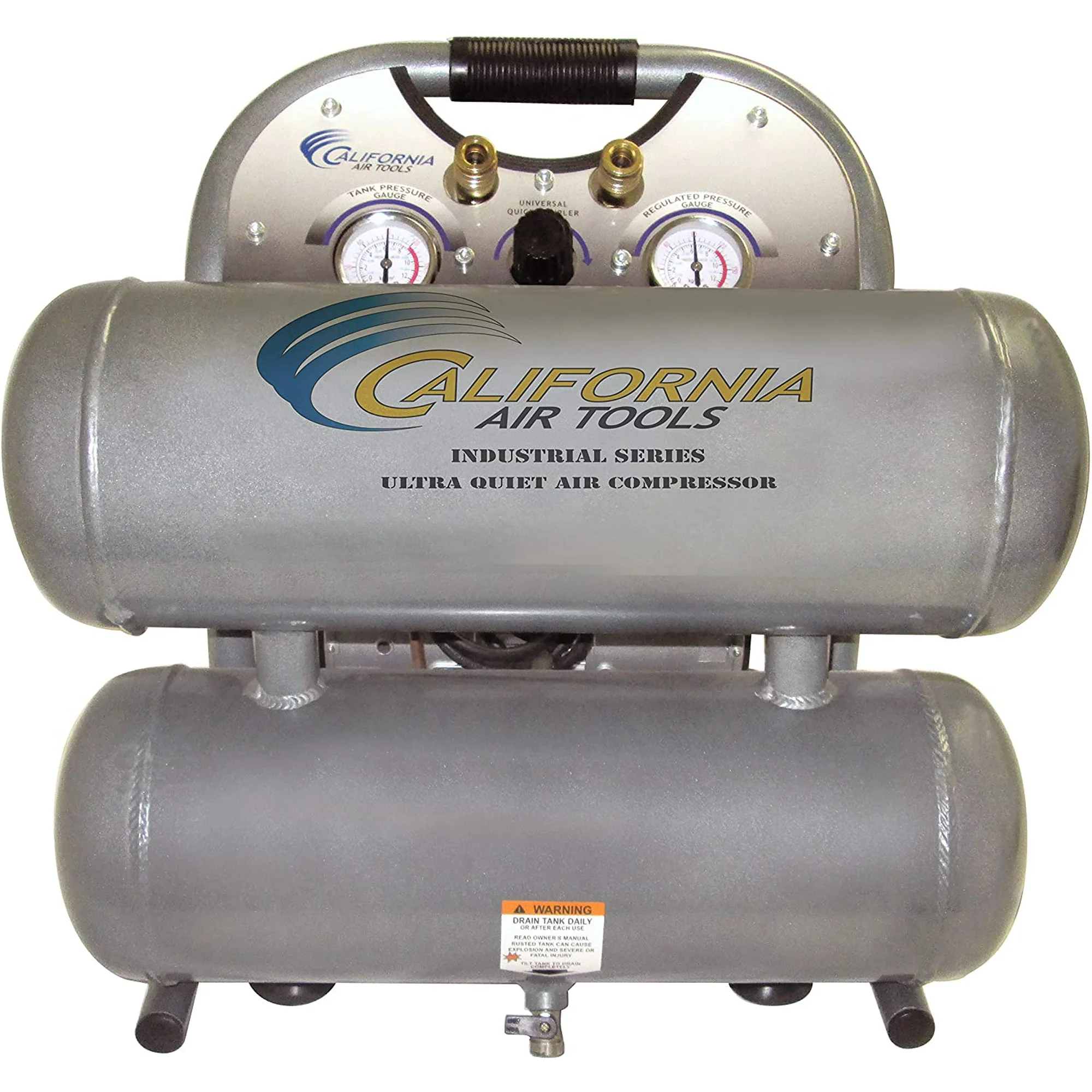 California Air Tools 4610ALFC  Ultra Quiet  & Oil-Free  1.0 Hp,  4.6 Gal. Aluminum Tank