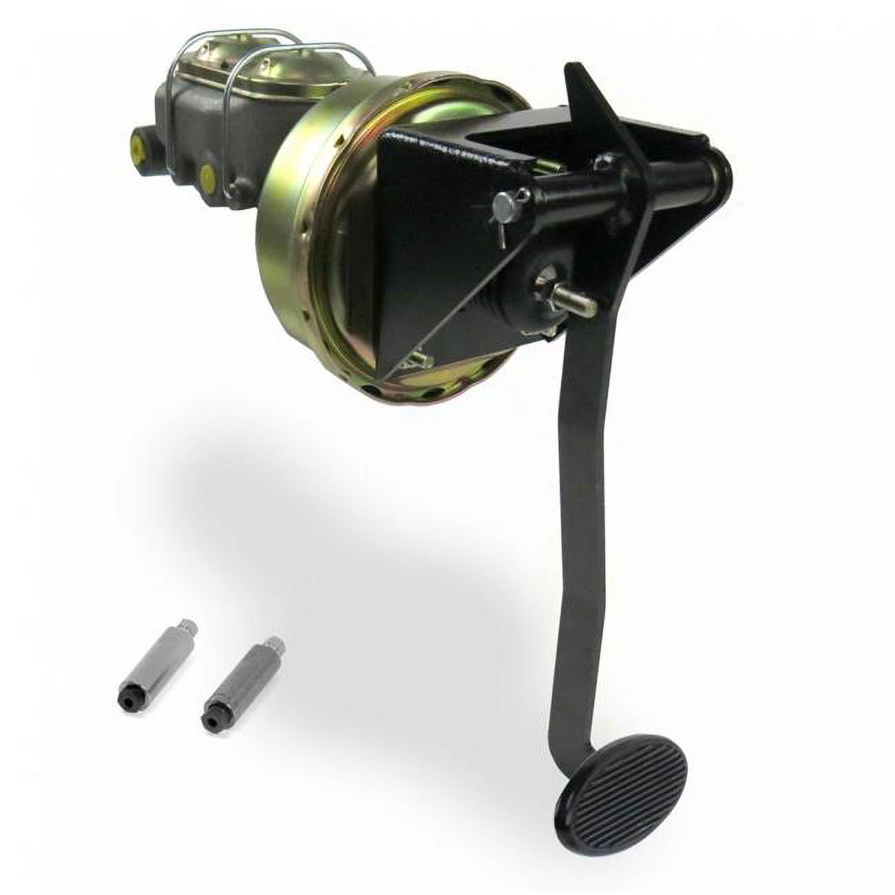 Helix Suspension  Universal FW 9 in. Single Brake Pedal kit with Disc & Drum Small Oval Black Pad