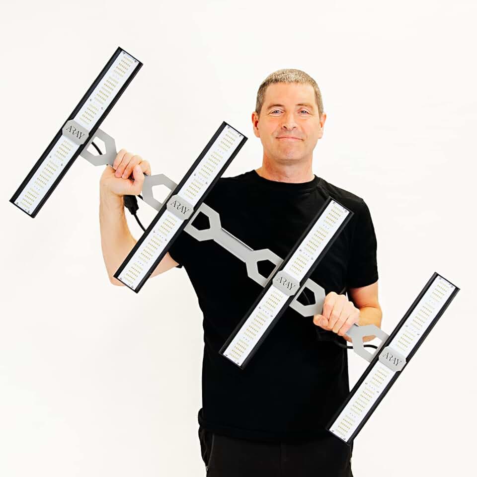 MIGRO LED Grow Light, ARAY 4 Full Spectrum Daisy Chain Dimmable 250W Grow Light with 4 LED Bars for Indoor Plants 4ft x 2ft Grow Tent Veg Flowering