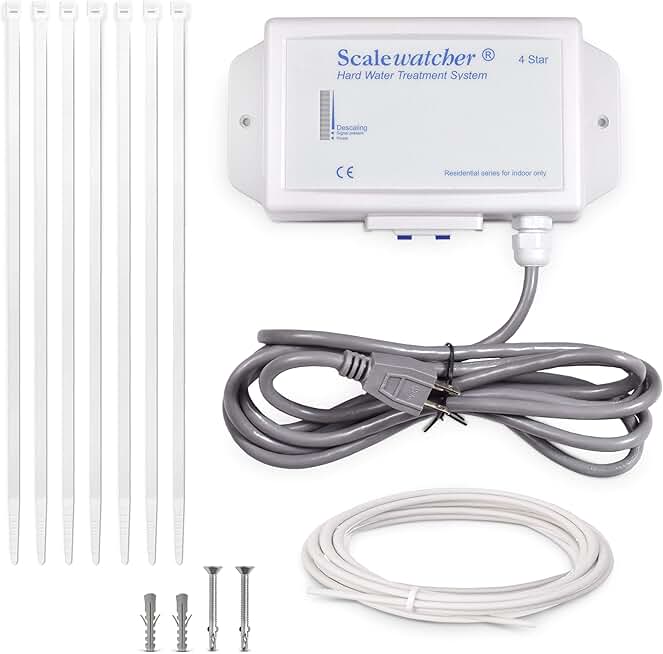 4 Original Electronic Descaler | USA Made & Patented Hard Water Softener/Conditioner Alternative | 700mA Chemical and Salt-Free Electric Limescale Preventer and Remover